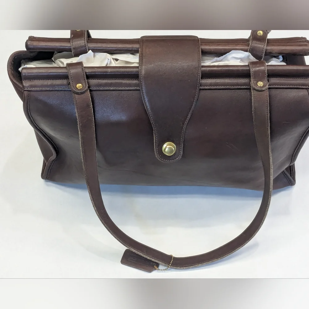 Vintage Coach Brown Leather Tote Bag - Picture 16 of 16